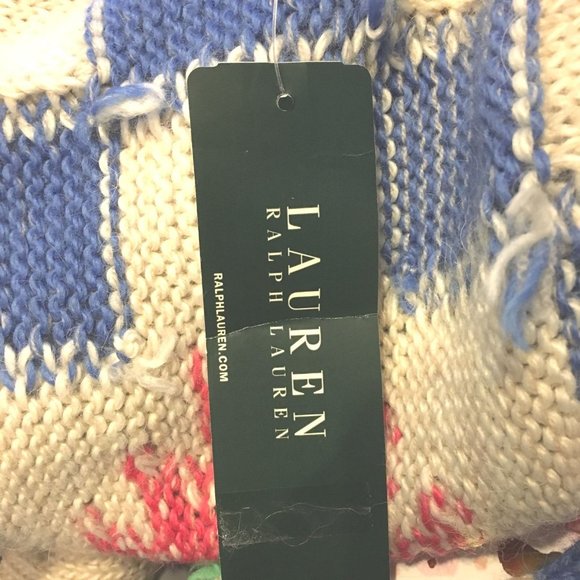 Lauren Ralph Lauren Southwestern Cardigan Sweater Geometric Intarsia S M $398 - Picture 8 of 11